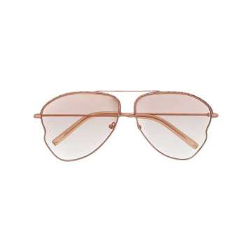 gradient aviator-frame sunglasses
