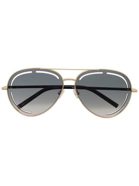 tinted aviator-frame sunglasses展示图