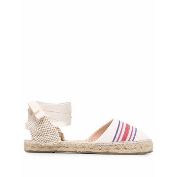 Hamptons striped flat espadrilles