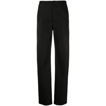 straight-leg wool suit trousers
