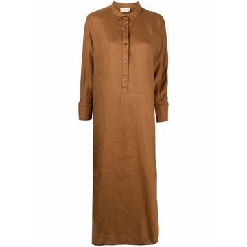 long linen shirt dress