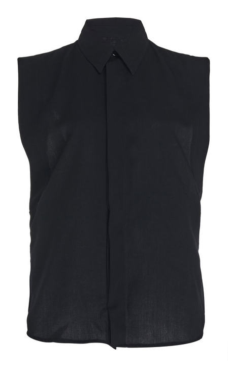 Sleeveless Button-Down Shirt展示图