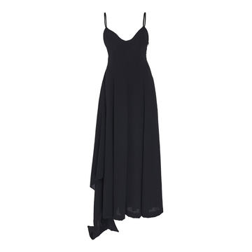 Asymmetrical Wool Maxi Dress