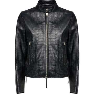 embossed crocodile effect jacket