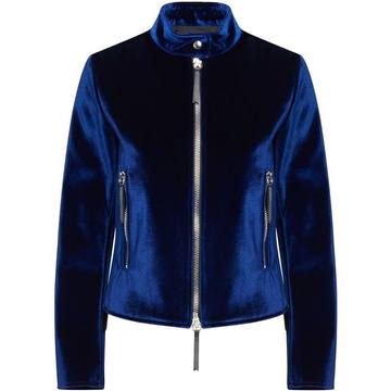 velvet zip-up jacket