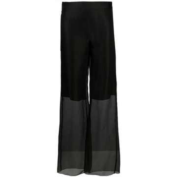 sheer layered wide-leg trousers