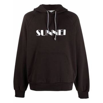 logo-print cotton hoodie