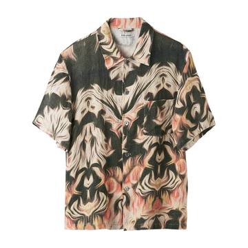 patterned short-sleeve shirt