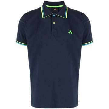 stripe-trim polo shirt