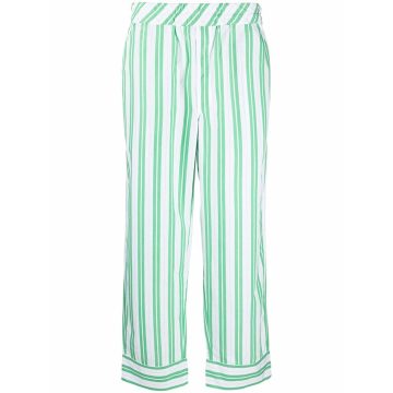 stripe cotton trousers