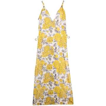 floral print long-length vest top