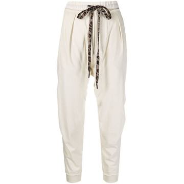 cropped drawstring track pants