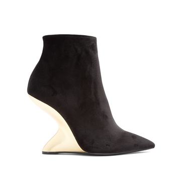 Bolgheri velvet F-wedge ankle boots