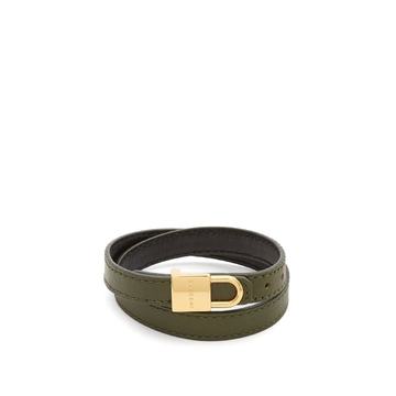 Wraparound leather bracelet