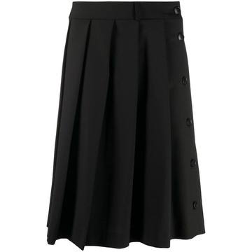 BUTTONED PLEATED SKIRT