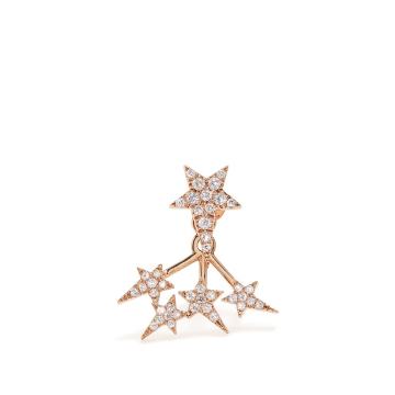 Diamond & rose-gold Star single earring