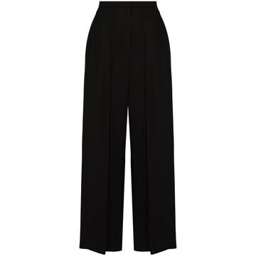 high-rise wide-leg trousers