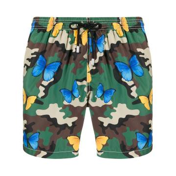 butterfly print swim shorts
