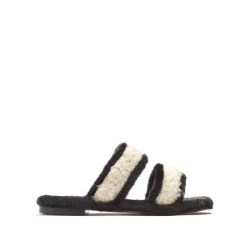 Vail shearling and faux-fur slides