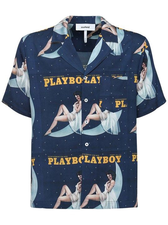 “PLAYBOY X SOULLAND MOON”保龄球衬衫展示图