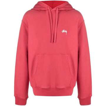 embroidered-logo cotton hoodie