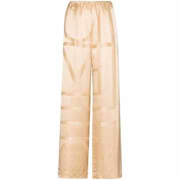 tonal-monogram palazzo pants