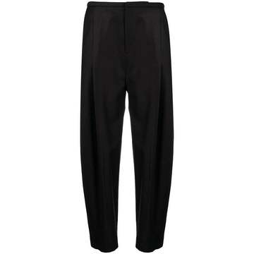 high-waist cropped trousers