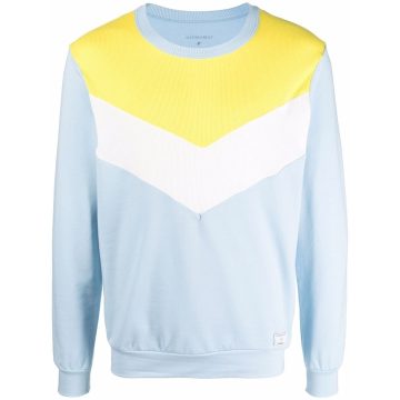 colour-block crew neck sweater