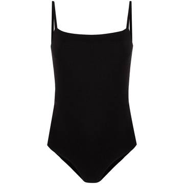 slim strap jersey bodysuit