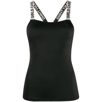 logo straps tank top