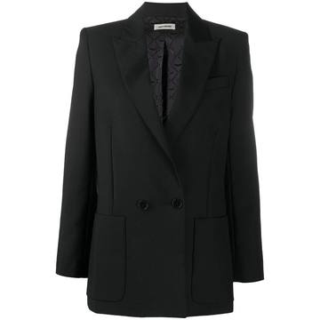 double-breasted tailored blazer