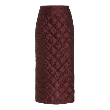 Quilted Cloque Skirt