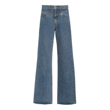 Grace Double-Yoke Rigid High-Rise Wide-Leg Jeans