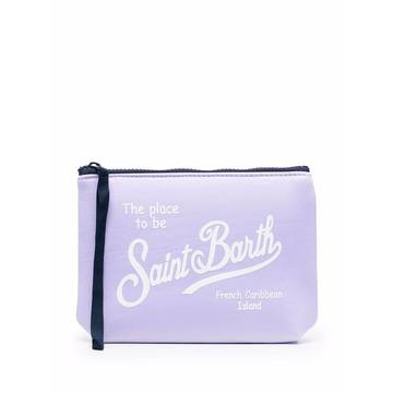 logo-print make up bag