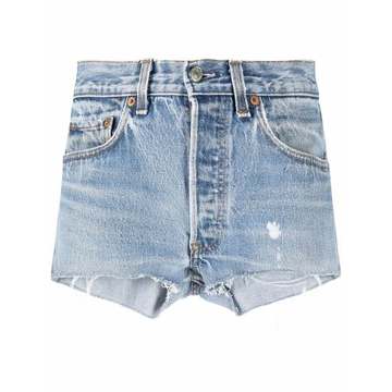 Lewis faded denim shorts