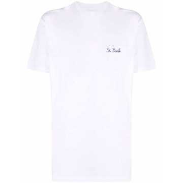 embroidered-logo T-shirt