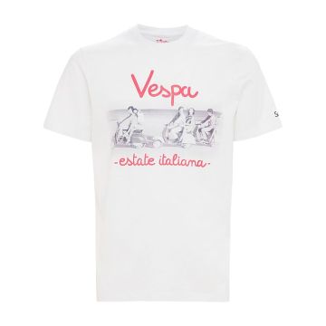 “VESPA”印花棉质平纹针织T恤