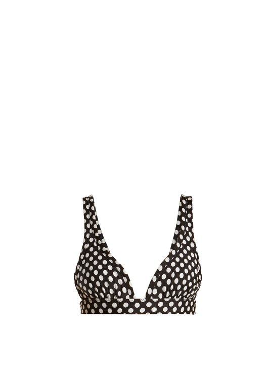 17 Banded polka-dot print bikini top展示图