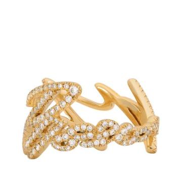 Yellow Gold and Pavé Diamond More Passion Ring