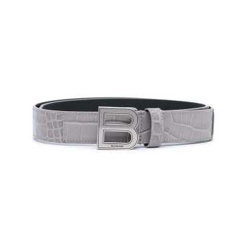Hourglass thin leather belt