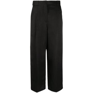 straight fit cropped trousers