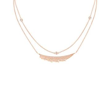 Magnipheasant Diamond Pavé Feather Necklace