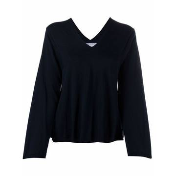 V-neck knitted jumper