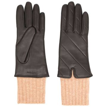 logo-embossed gloves