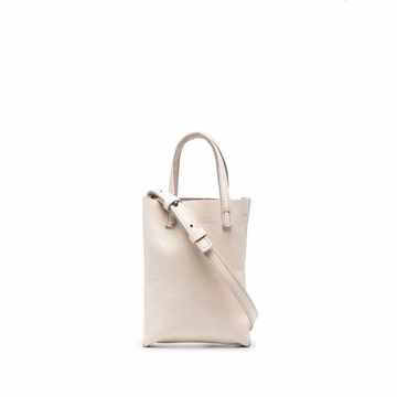 logo-embossed mini tote bag