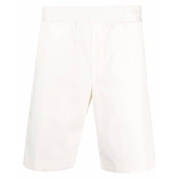 straight-leg track shorts