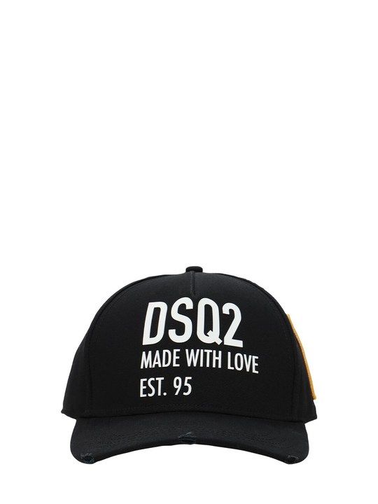 “DSQ2”刺绣棉质华达呢棒球帽展示图
