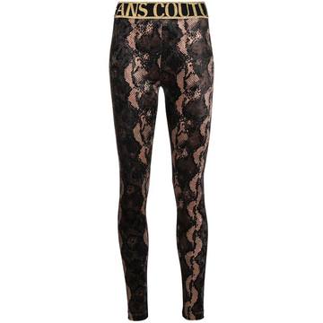 snakeskin-print leggings