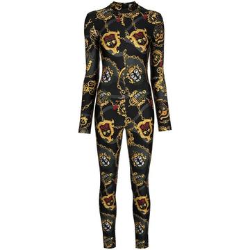 coat of arms-print jumpsuit