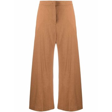 cropped wide-leg trousers